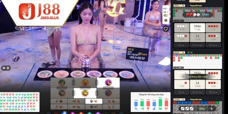 Bầu cua tôm cá J88 là trò chơi siêu dễ tại nhà cái